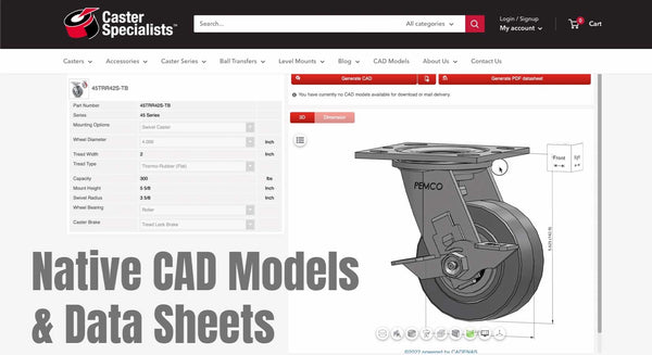 New Caster Specialists Store Launched to Serve B2B Caster Needs from Design to Purchase