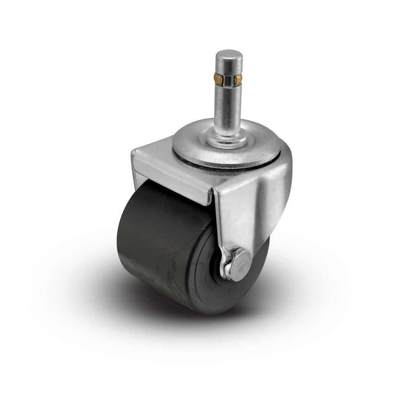 2" Low-Profile Polyolefin Caster with 7/16"x1-3/8" Brass Band