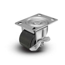 2" Low-Profile Polyolefin Locking Caster with 2-5/8"x3-3/4" Plate