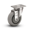 4" Swivel Caster with Performance Rubber Wheel - 02XR04028S
