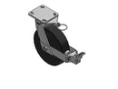 Kingpinless 8"x2" Trionix Nylon Caster with 6.25"x4.5" Plate & Swivel Lock and Brake