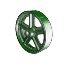 5" x 1.25" Cast Iron Wheel - 2.00005.12