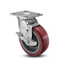 5"x2" USA HI-TECH Easy-Roll Polyurethane Swivel Caster w/ Brake | 900 lb