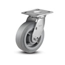 Colson 4 Series 6"x2" Performa Flat Tread Swivel Caster – Grey, 600 lb Capacity, 4"x4.5" Plate