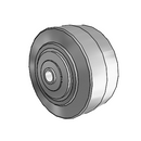 4" x 2" Performa Wheel with Precision Ball Bearings for 1/2" Axle