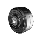 4" x 2" Moldon Rubber Wheel - 5.00004.645.7