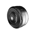 4" x 2" Moldon Rubber Wheel - 5.00004.649.7