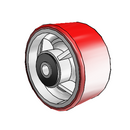 4" x 2" Moldon Polyurethane (Cast Iron Core) Wheel - 5.00004.949.7