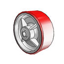 5" x 2" Moldon Polyurethane (Cast Iron Core) Wheel - 5.00005.941.7