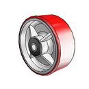 5" x 2" Moldon Polyurethane (Cast Iron Core) Wheel - 5.00005.949.7