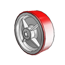 6" x 2" Moldon Polyurethane (Cast Iron Core) Wheel - 5.00006.941.7