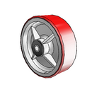 6" x 2" Moldon Polyurethane (Cast Iron Core) Wheel - 5.00006.949.7