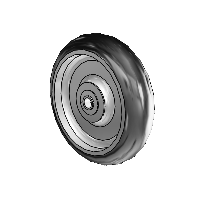 8" x 2" Performa Hand Truck Wheel - Offset Hub for 5/8" Axle