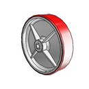 8" x 2" Moldon Polyurethane (Cast Iron Core) Wheel - 5.00008.941.7