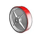 8" x 2" Moldon Polyurethane (Cast Iron Core) Wheel - 5.00008.945.7
