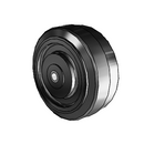 6" x 2.5" Moldon Rubber Wheel - 6.00006.669.7