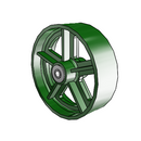 8" x 2.5" Cast Iron Wheel - 6.00008.169