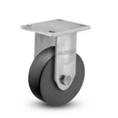 Kingpinless 8"x3" Trionix Nylon Rigid Caster with 7.5"x6.25" Plate