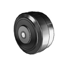 6" x 3" Moldon Rubber Wheel - 7.00006.679.7