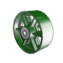 8" x 3" Cast Iron Wheel - 7.00008.179