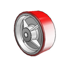 8" x 3" Moldon Polyurethane (Cast Iron Core) Wheel - 7.00008.971.7