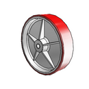 12" x 3" Moldon Polyurethane (Cast Iron Core) Wheel - 7.00012.971.7