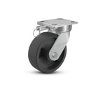 6"x2" Ergonomic Caster – USA Kingpinless Rig, Glass-Filled Polypropylene Wheel, Swivel Lock