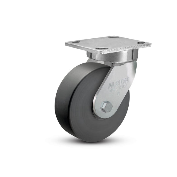 6"x2" Ergonomic Caster – USA Kingpinless Rig, Trionix Steel Replacement Wheel