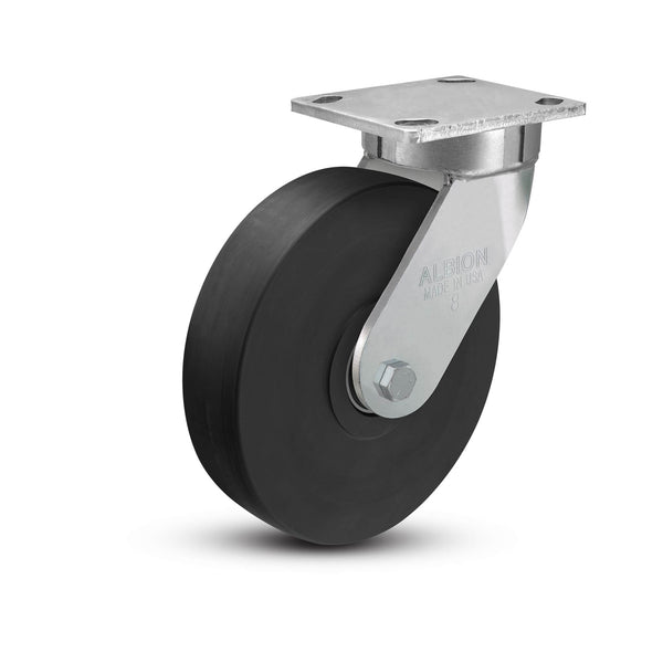 8"x2" Ergonomic Caster 9.5 OAH – USA Kingpinless Rig, Trionix Steel Replacement Wheel