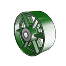 8" x 3" Cast Iron Wheel - 8.00008.179
