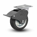 USA-Rig 8"x2" Never-Flat SZ Wheel Caster with Top Total Lock and 4"x4.5" Plate