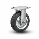 USA-Rig 8"x2" Never-Flat SZ Wheel Rigid Caster with 4"x4.5" Plate