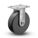 Kingpinless 8"x2" Trionix Nylon Rigid Caster with 4"x4.5" Plate