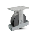 6"x2" USA Ergonomic Rigid Caster with HD Nylon Wheel, Toe Guard, and 6.25"x4.5" Plate
