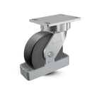 6"x2" USA Ergonomic Swivel Caster with HD Nylon Wheel, Toe Guard, and 6.25"x4.5" Plate