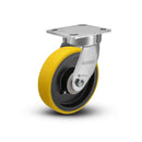 Kingpinless 6"x2" HD Poly-on-Iron Caster with 4"x4.5" Plate