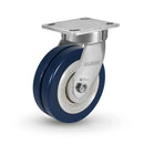 Kingpinless 8"x2" Swivel-EAZ Flat Wheel Caster with 4"x4.5" Plate