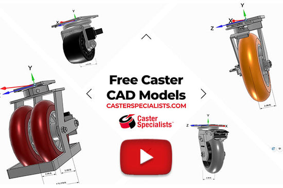 Largest Collection of Free Caster CAD Models