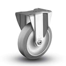 5"x1.25" Performa Delrin Bearing Rigid Caster with 2.6875"x3.625" Plate