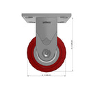 4"x2" USA HI-TECH Easy-Roll Polyurethane Rigid Caster | 720 lb