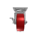5"x2" USA HI-TECH Easy-Roll Polyurethane Swivel Caster w/ Brake | 900 lb