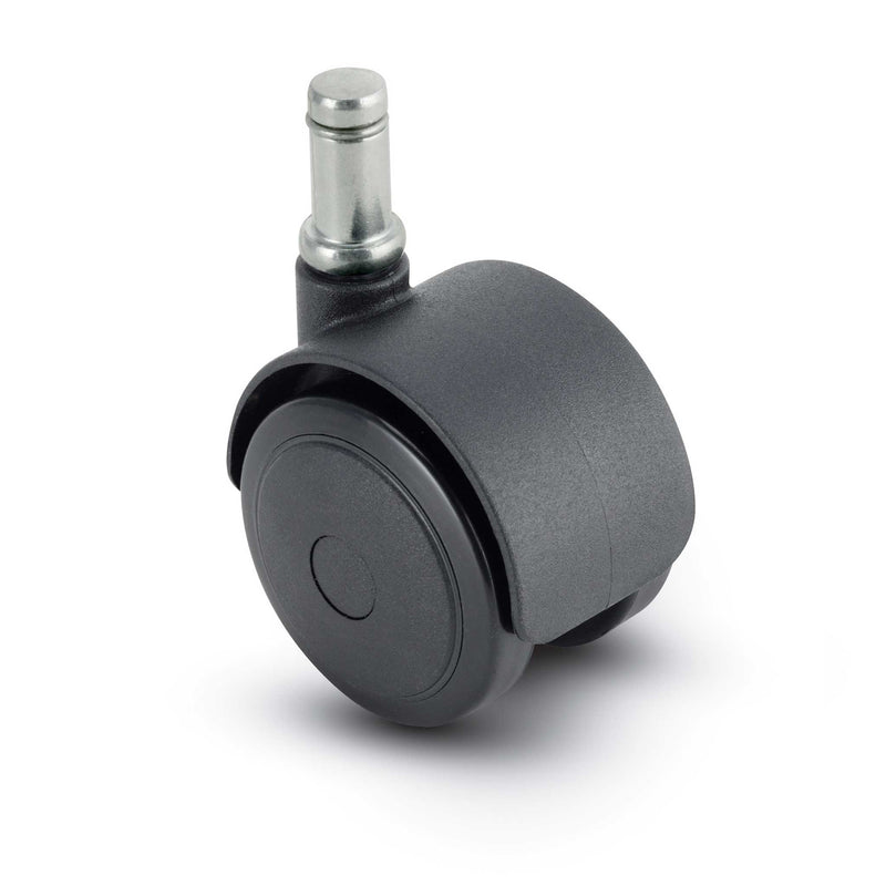 50mm Compression Brake Black Chair Caster with 7/16" Grip Ring