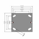 4"x2" Thermo-Urethane Precision Ball Bearing Rigid Caster with 4"x4.5" Plate