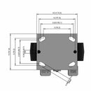 6"x2" Polypropylene HD Delrin Bearing Rigid Side-Lock Caster with 4"x4.5" Plate