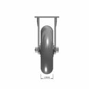 8"x2" Thermo-Rubber (Donut) Precision Ball Bearing Rigid Caster with 4"x4.5" Plate