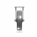 8"x2" Thermo-Rubber (Flat) Precision Ball Bearing Rigid Caster with 4"x4.5" Plate