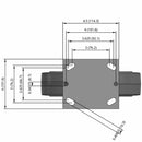 8"x2" Thermo-Rubber (Flat) Precision Ball Bearing Rigid Caster with 4"x4.5" Plate