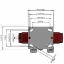 8"x2" Thermo-Urethane Precision Ball Bearing Rigid Side-Lock Caster with 4"x4.5" Plate