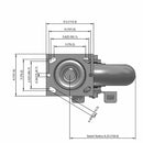8"x2" Thermo-Rubber (Donut) Precision Ball Bearing Side-Lock Caster with 4"x4.5" Plate