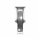 8"x2" Thermo-Rubber (Flat) Precision Ball Bearing Caster with 4"x4.5" Plate